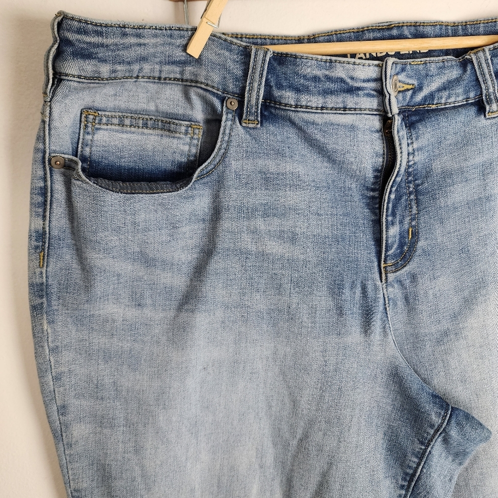 Lands' End Mid Rise Slim Jean Light Blue Ankle Jeans Size 22W - Picture 14 of 16